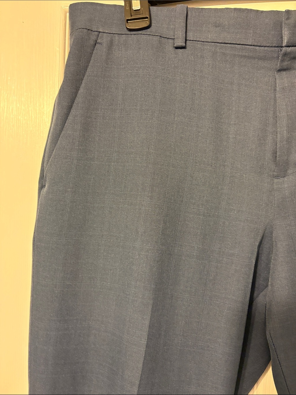 Perry Ellis Navy Blue Dress Pants - Slim Flat Front, Modern Fit 34x34 - Picture 2 of 9